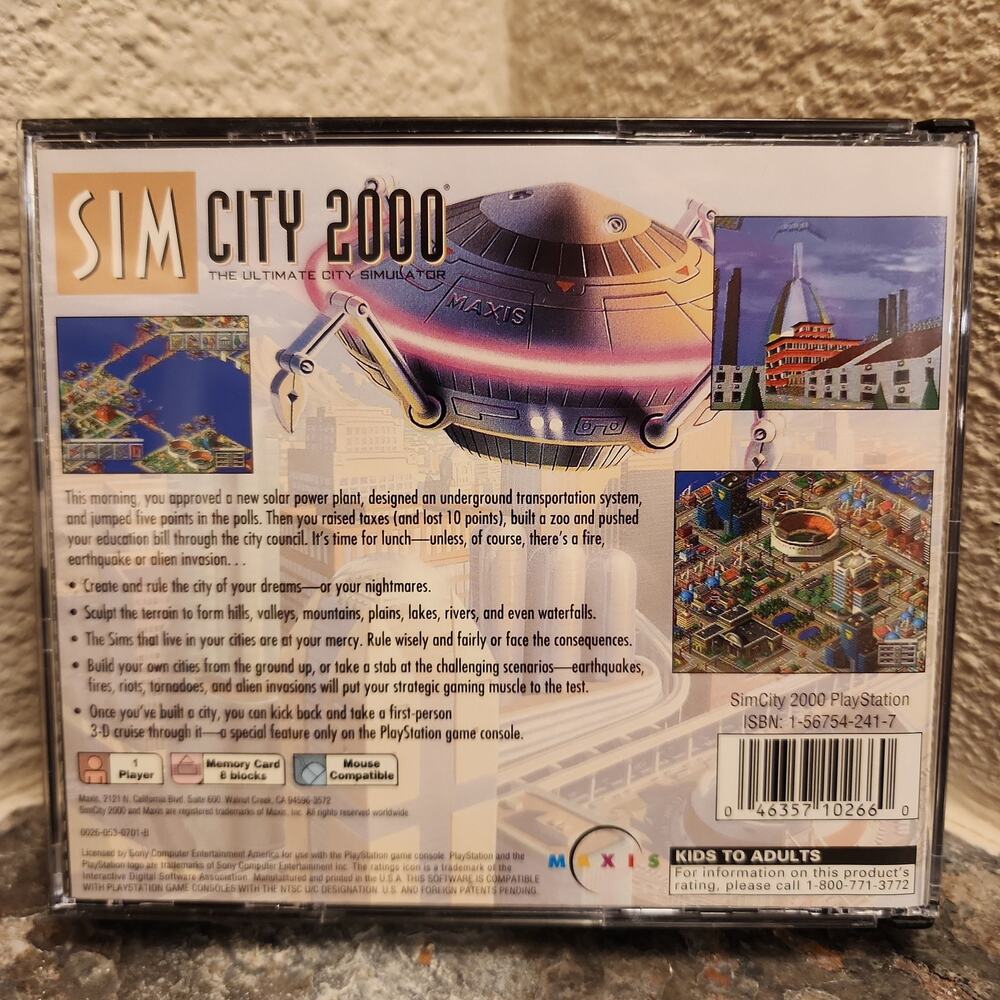 Game - SimCity 2000 (CIB+) - PS1 - Picture 2 of 8